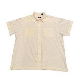 IZOD Yellow Short Sleeve Button Up, Men's Extra Large (XL)